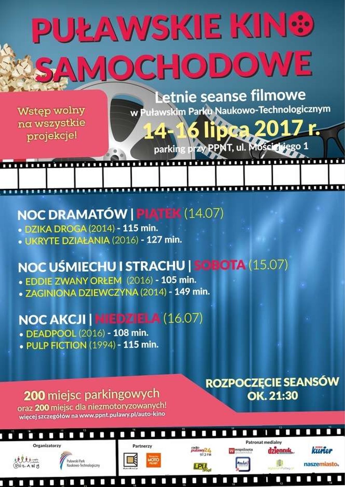 Puławskie Kino Samochodowe. Program projekcji Puławskie Kino Samochodowe. Program projekcji