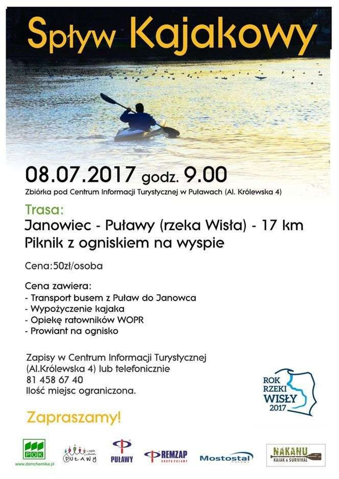 Puławy: Spływ kajakowy po Wiśle