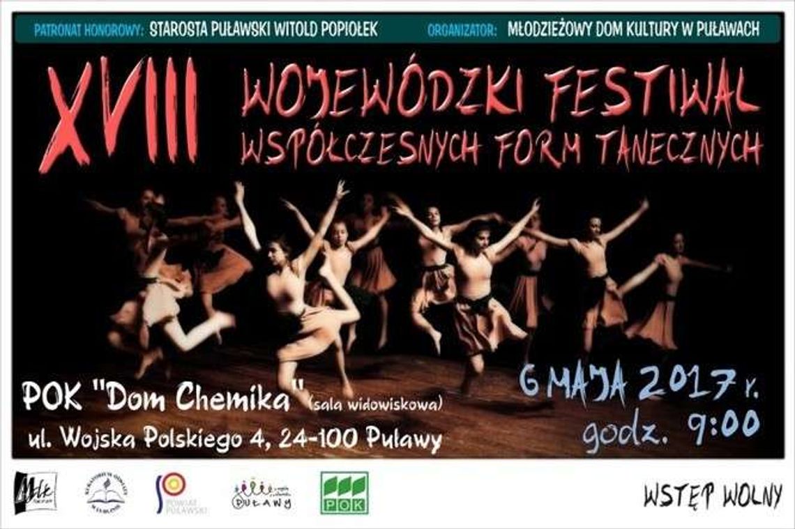Puławy: XVIII Wojewódzki Festiwal Współczesnych Form Tanecznych