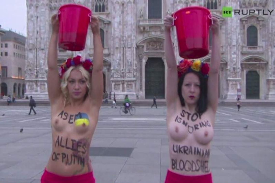 Putin na szczycie Azja - Europa. Nagi protest Femenu (wideo)