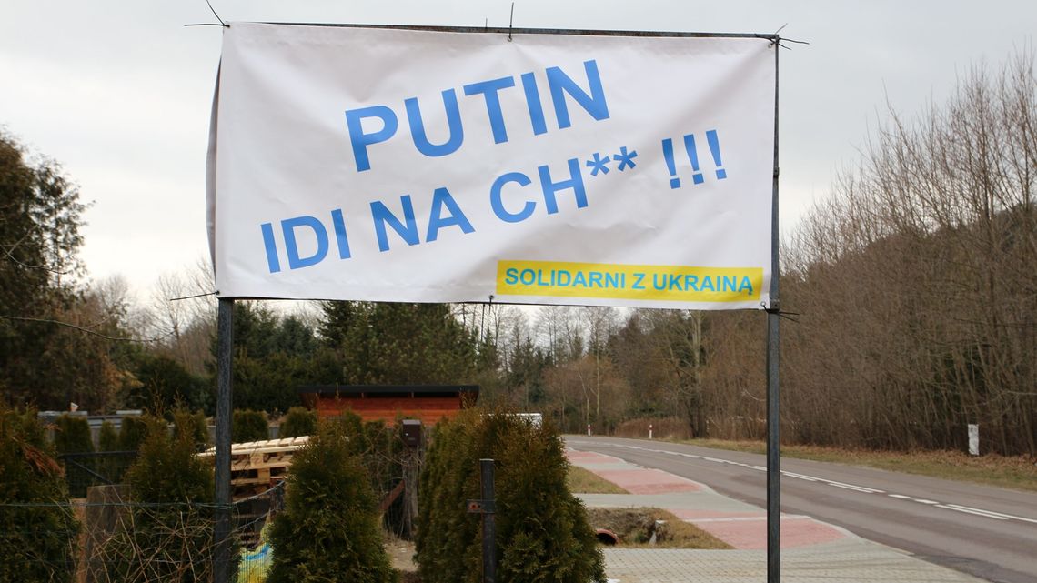 Putinowi nie spodoba się baner w małej wsi w Lubelskiem