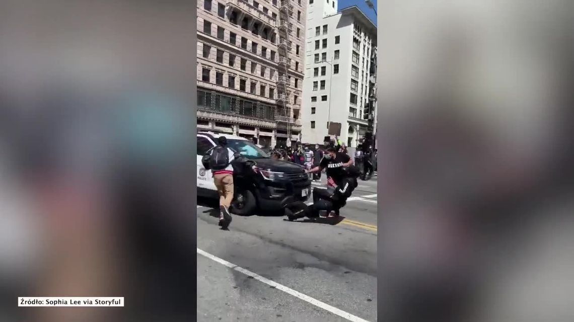 Radiowóz w Los Angeles potrącił dwie osoby podczas protestu po śmierci George'a Floyda