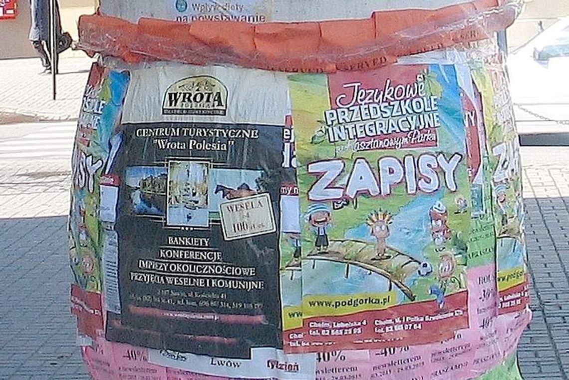 Radny PiS: W Chełmie jest za mało słupów ogłoszeniowych Radny PiS: W Chełmie jest za mało słupów ogłoszeniowych