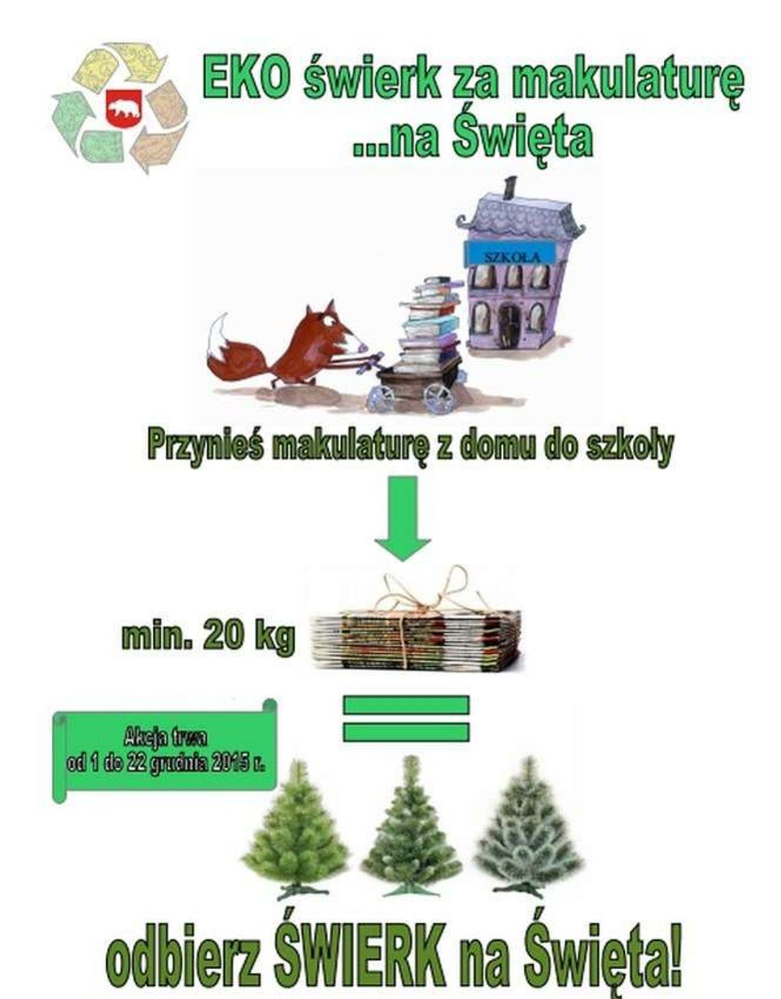 Radzyń Podlaski. Zbieraj makulaturę, dostaniesz sadzonkę świerka Radzyń Podlaski. Zbieraj makulaturę, dostaniesz sadzonkę świerka