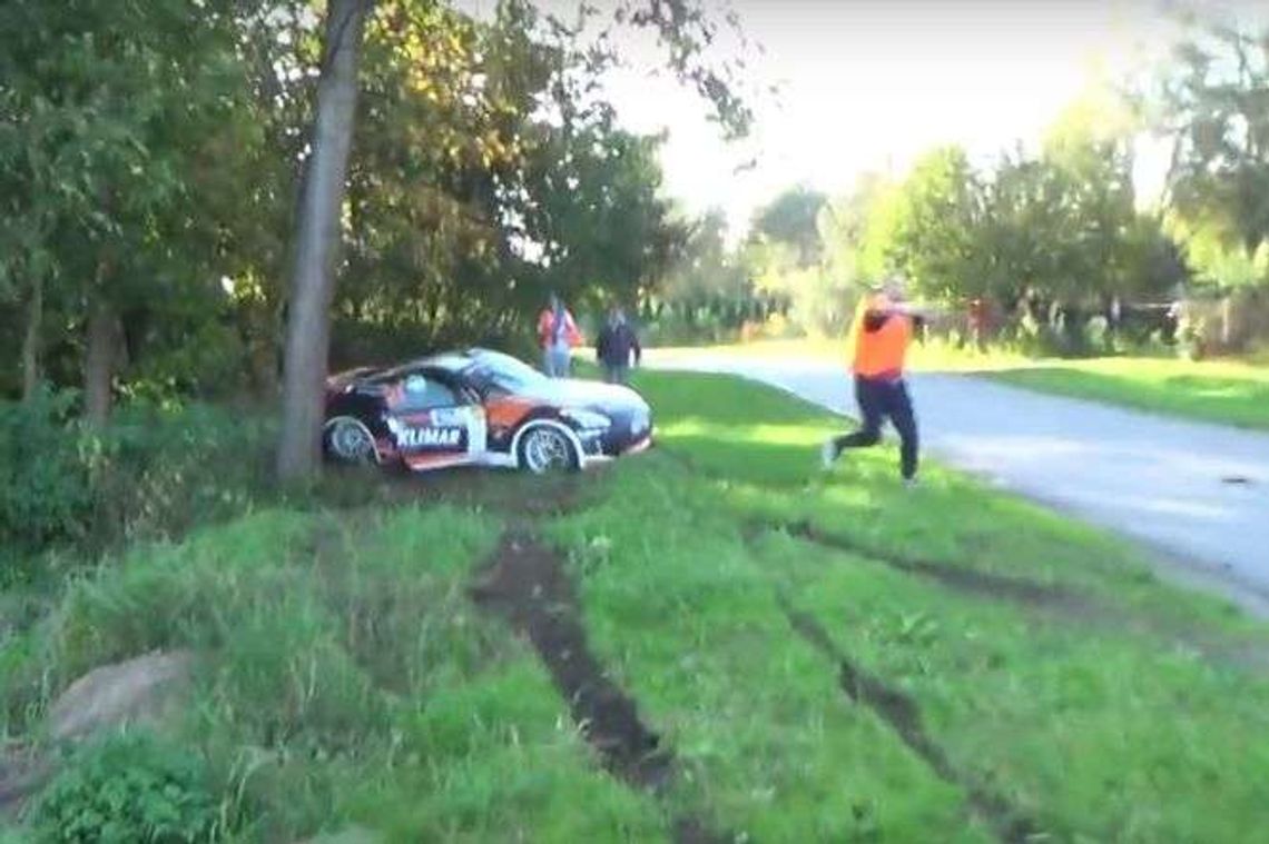 Rajd Nadwiślański: Moment wypadku jednej z załóg