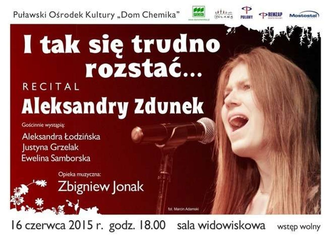 Recital Aleksandry Zdunek w Domu Chemika