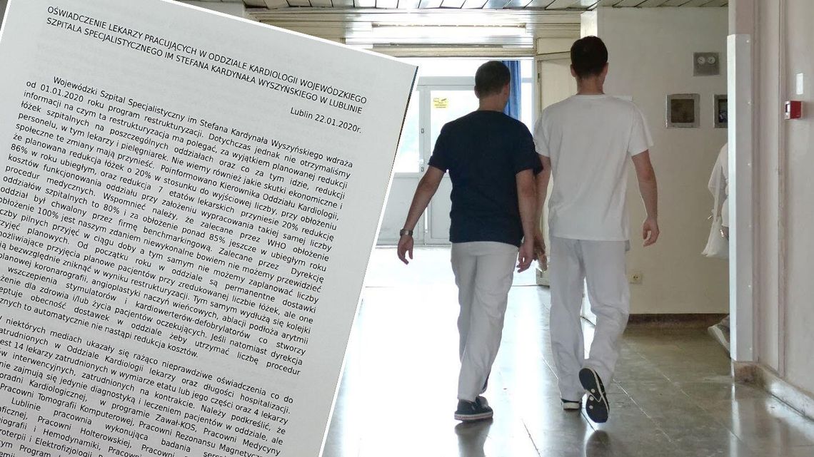 "Redukcja łóżek, lekarzy, pielęgniarek" w szpitalu przy al. Kraśnickiej. Oświadczenie lekarzy
