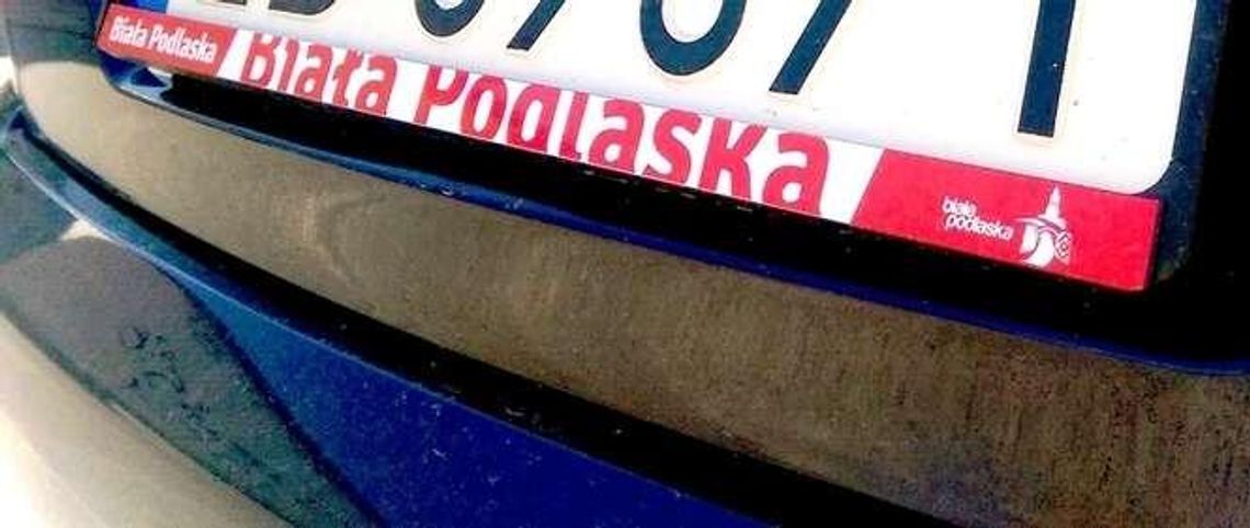 Rejestracja z logo Białej Podlaskiej