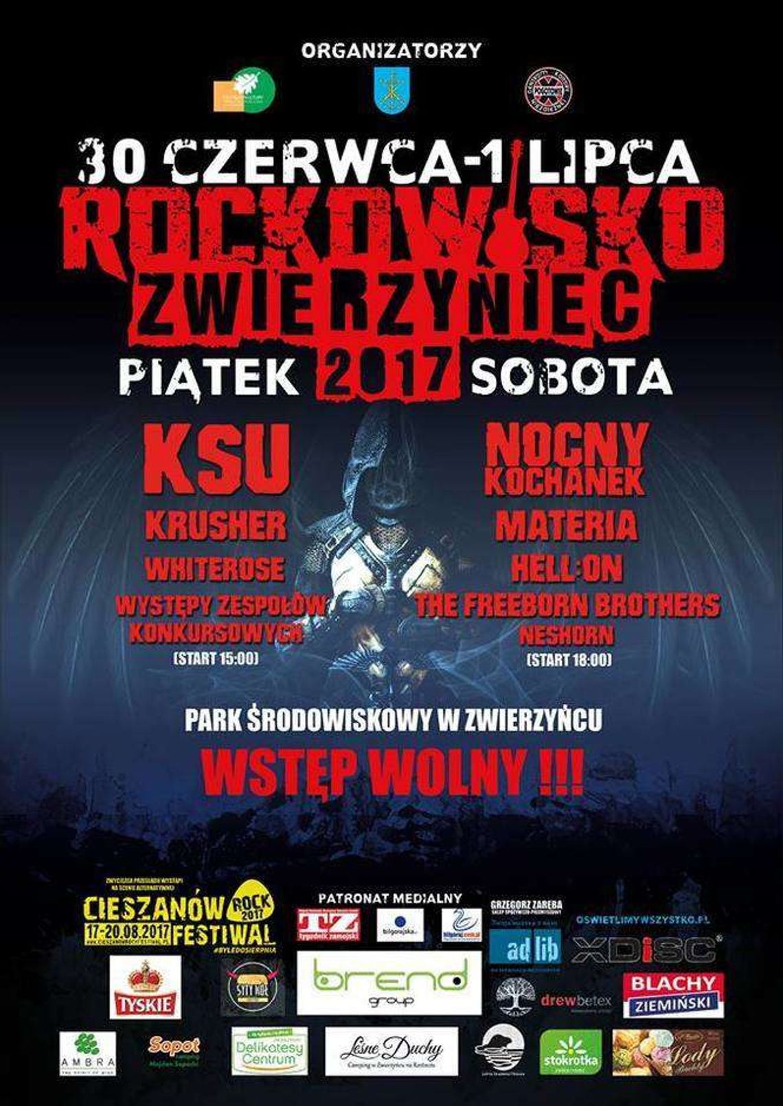 Rockowisko Zwierzyniec 2017. Program koncertów Rockowisko Zwierzyniec 2017. Program koncertów