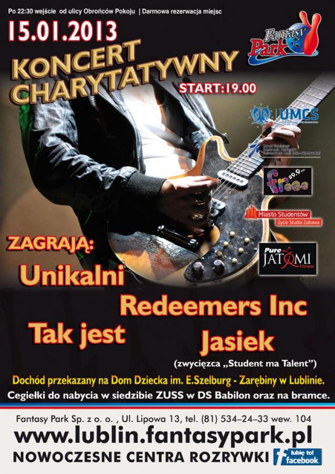 Rockowy koncert charytatywny w Fantasy Park