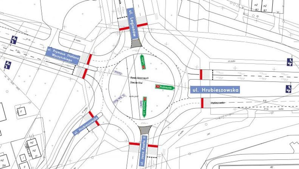 Rondo Honorowych Dawców Krwi w Zamościu się zmienia. Będzie nowe oznakowanie