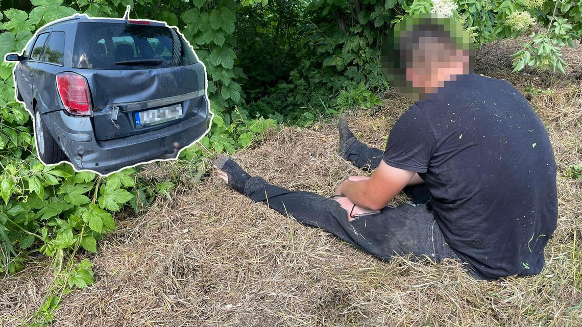 Rozbili się na motocyklu. Zakrwawieni próbowali ukryć się w zbożu