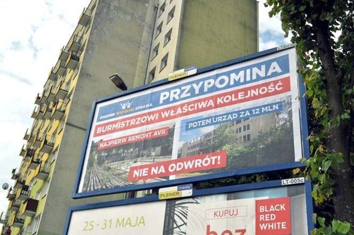 Rozliczają burmistrza Świdnika na billboardach
