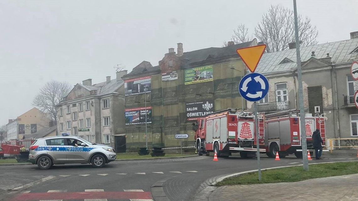 Runęła ściana kamienicy w Chełmie. Ewakuowano sześć rodzin