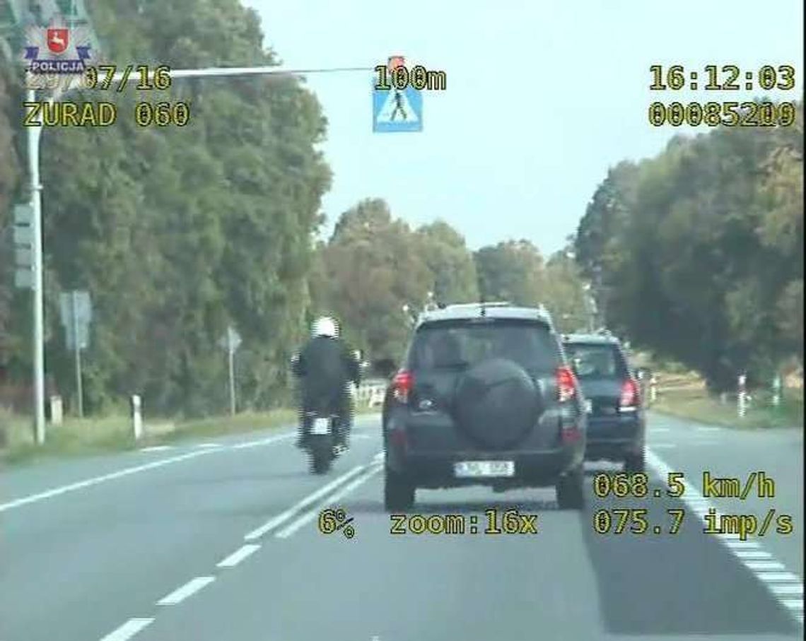 Ryki: Motocyklista uzbierał 45 punktów karnych