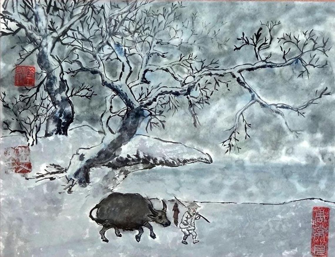 Rysunki i tkanina w Domu Kultury LSM