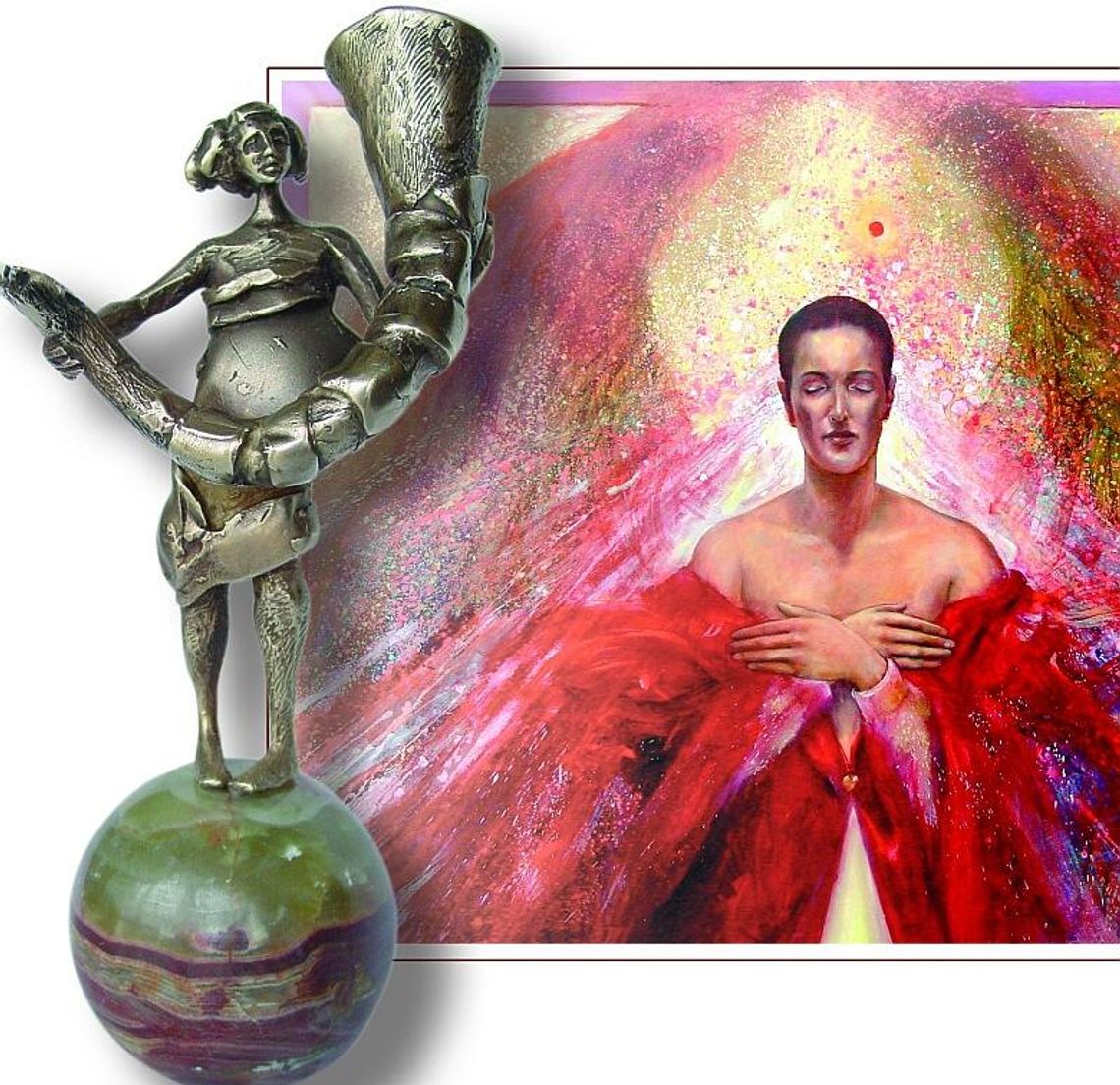 Rzeźba i obraz Fleszarów w \"Wirydarzu\"