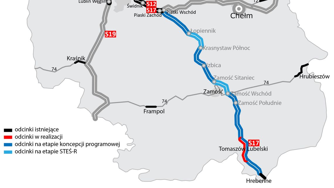S17 Piaski - Hrebenne. Mogą ruszać z dokumentacją