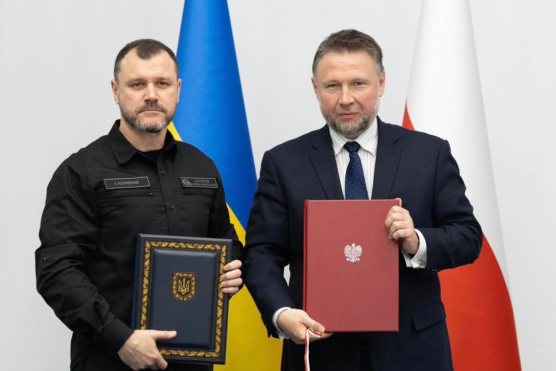 Sabotażyści na torach. Ukraina wciąż nie wydaje swoich dywersantów Ihor Kłymenko, Marcin Kierwiński, podpisanie umowy