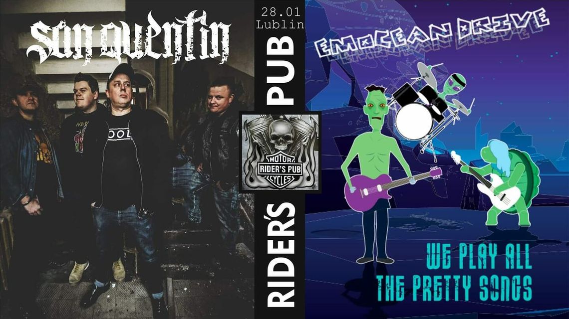 San Quentin i Emocean Drive w Rider's Pub San Quentin i Emocean Drive w Rider's Pub