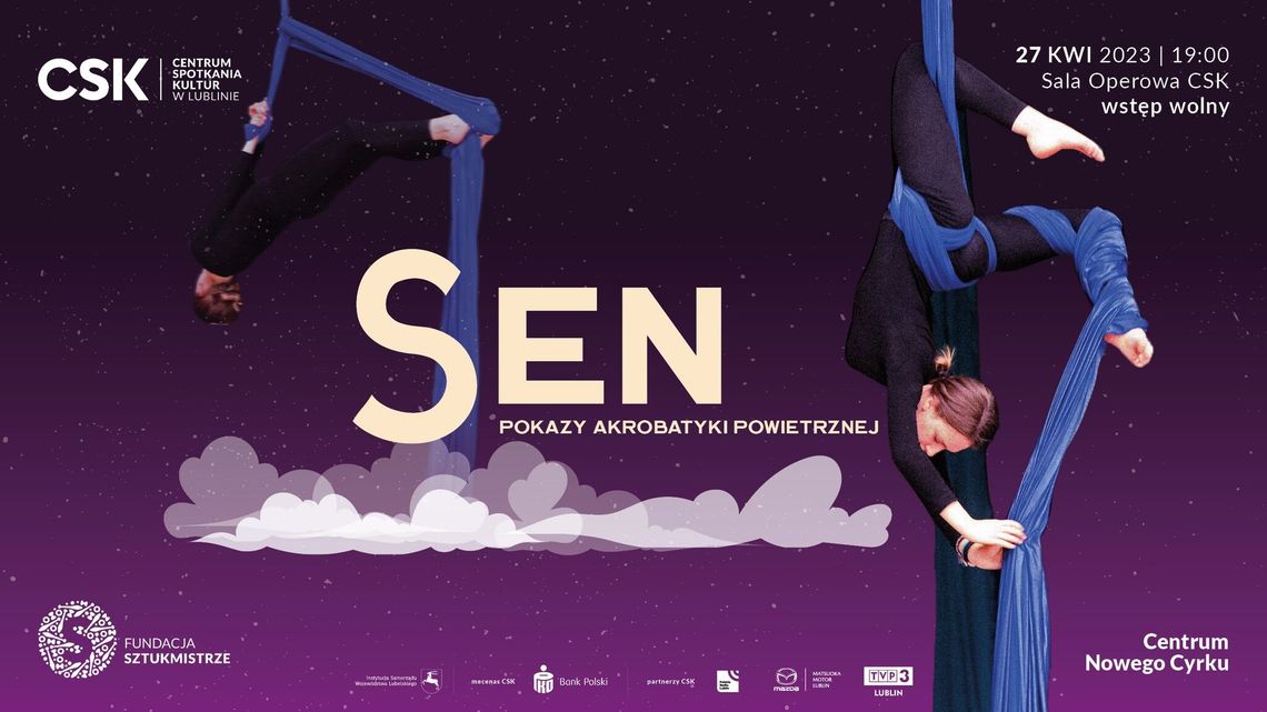 "Sen" - pokazy akrobatyki powietrznej. Zaprasza Fundacja Sztukmistrze 