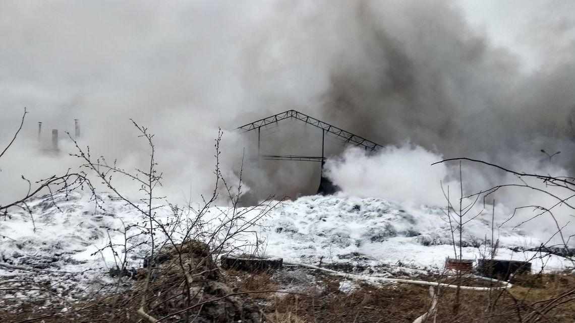 Serniki: Ogromny pożar na składowisku. Pali się ok. 300 ton opon [zdjęcia]