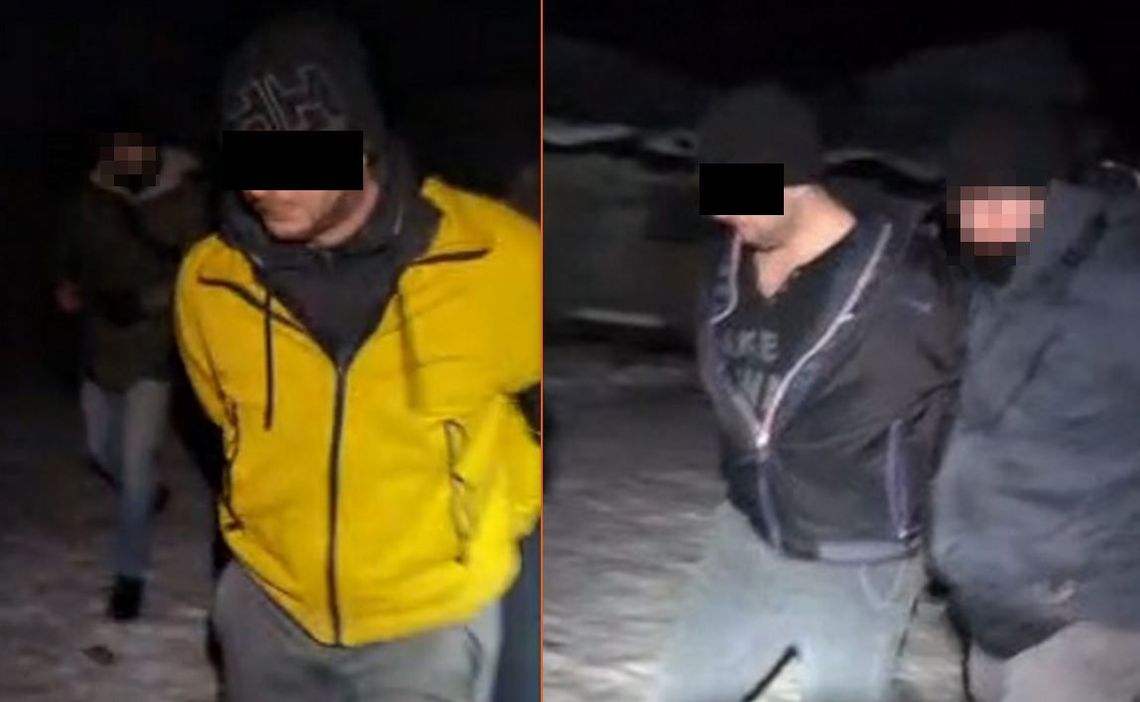 skazani prowadzeni przez policję