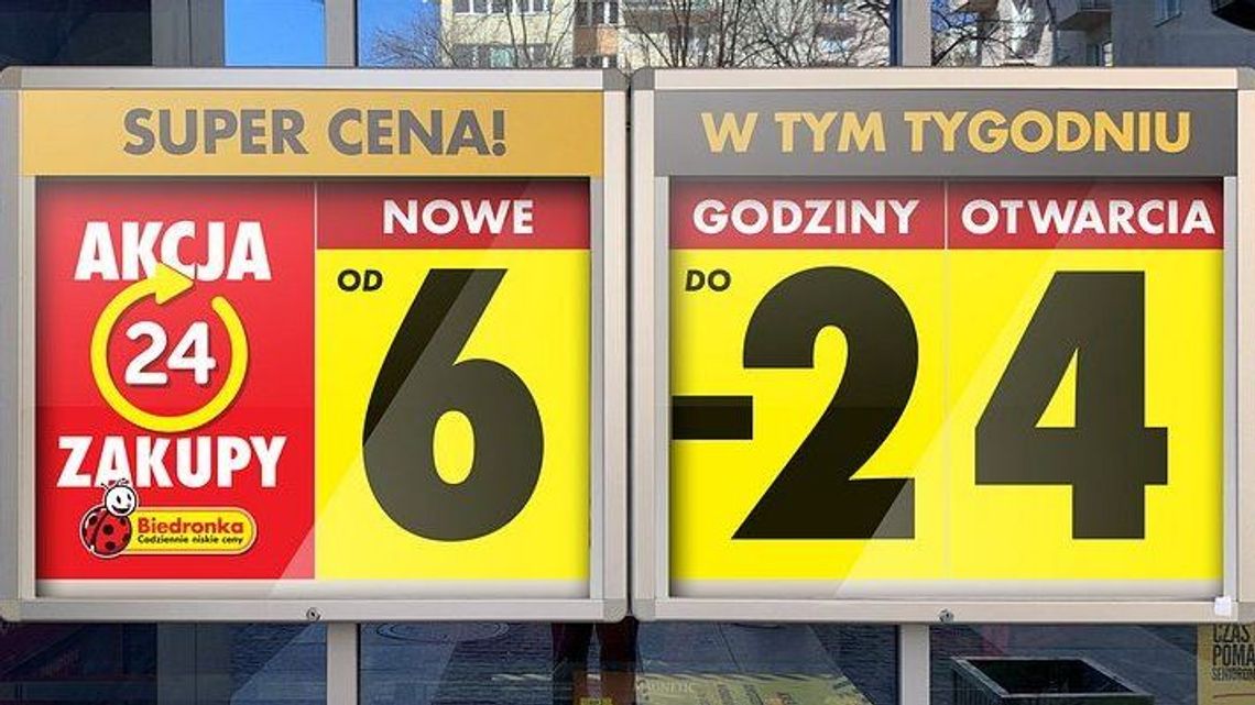 Sklepy sieci Biedronka będą całodobowe przed świętami. Teraz wydłużają pracę do północy Sklepy sieci Biedronka będą całodobowe przed świętami. Teraz wydłużają pracę do północy