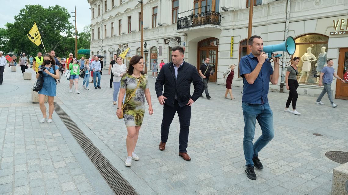 Skromny Strajk przedsiębiorców w Lublinie