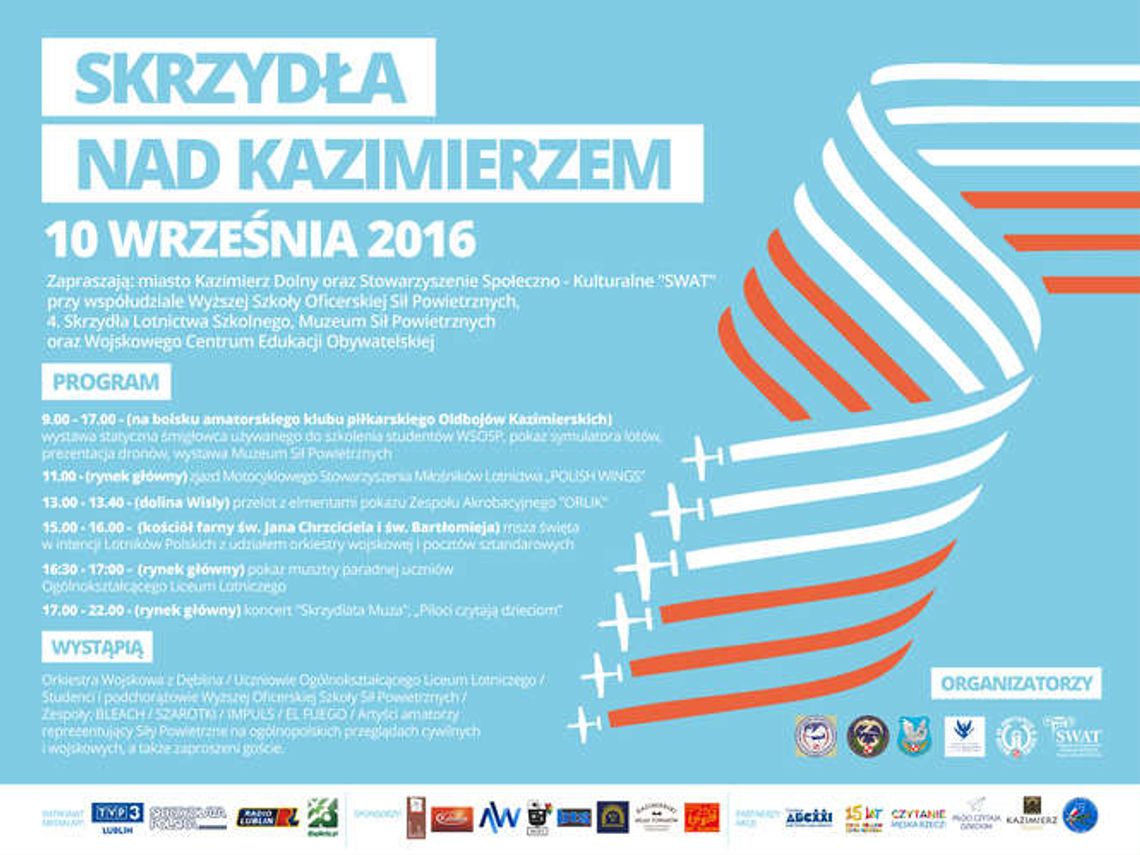 Skrzydła nad Kazimierzem. Na niebie nad rzeką