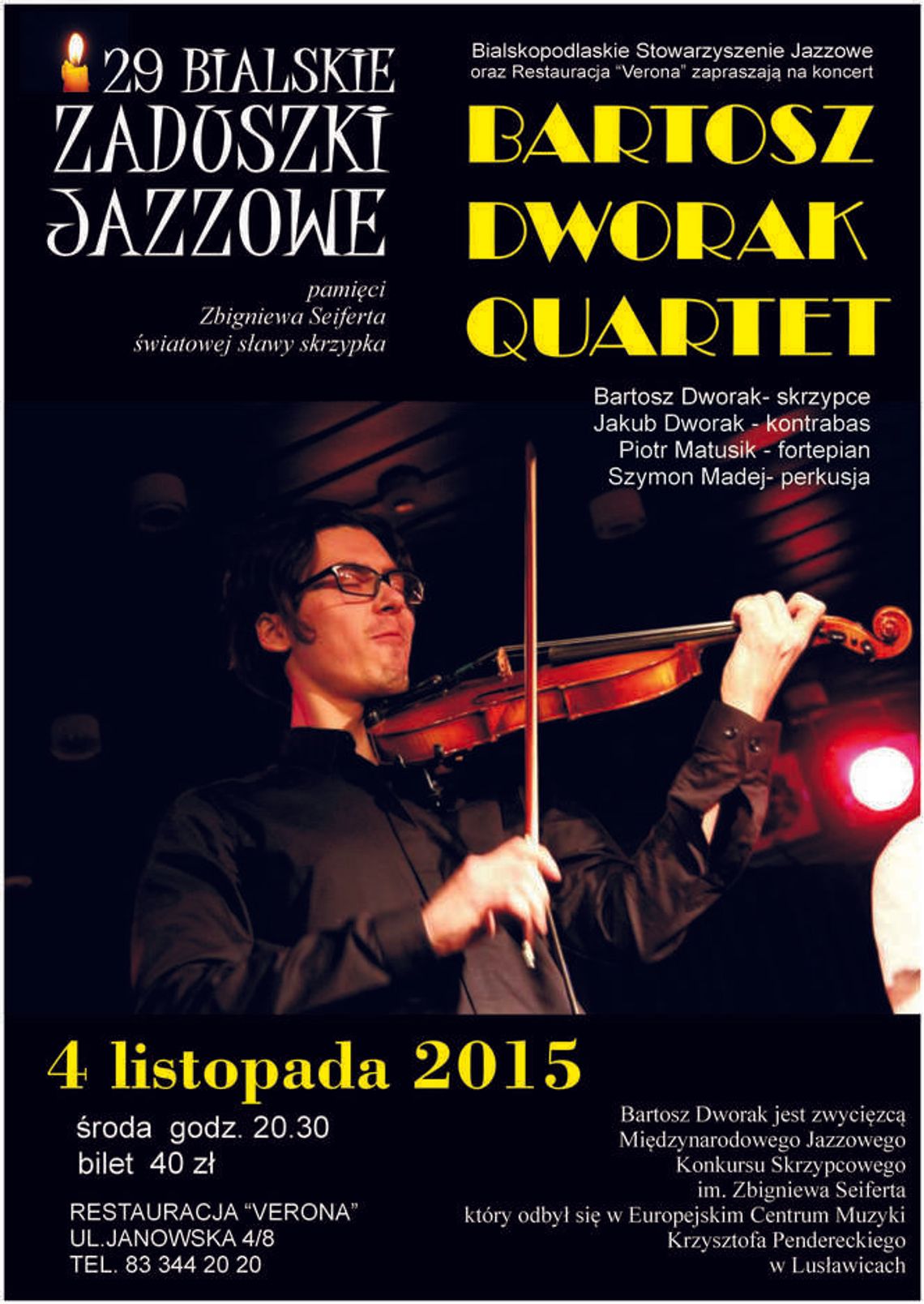 Skrzypce Dworaka na Bialskie Zaduszki Jazzowe