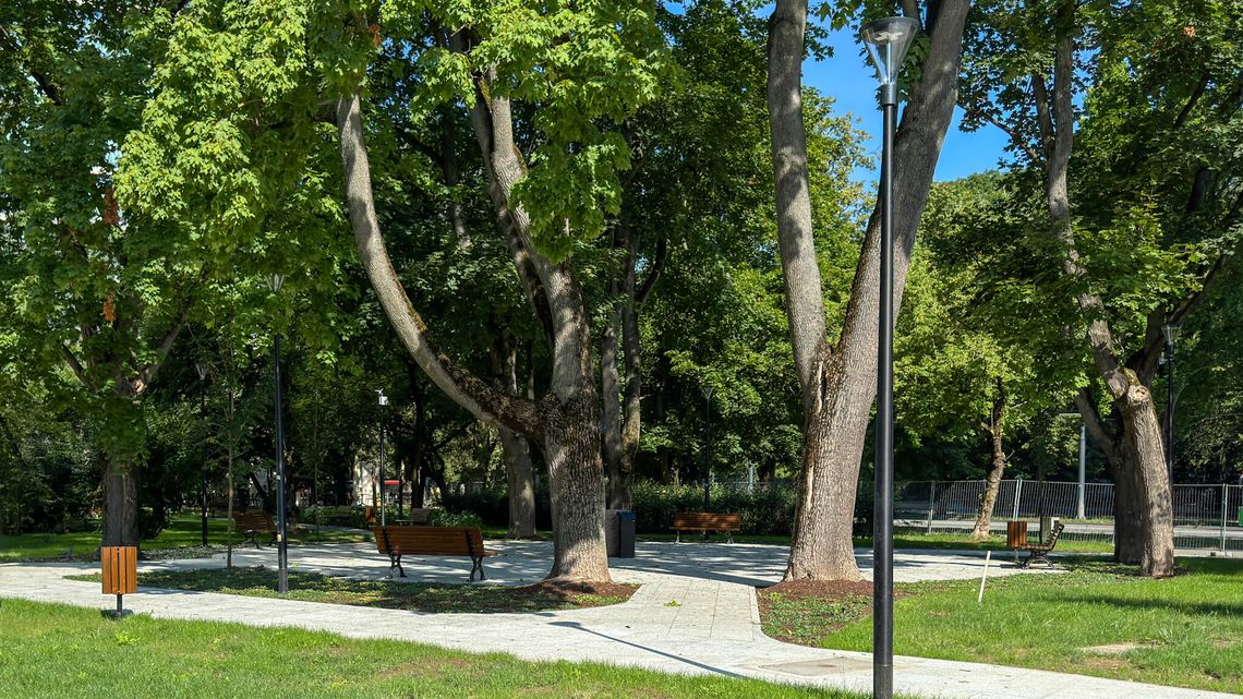Skwer im. Abp. Józefa Życińskiego bardziej zielony. Przebudowa zakończona