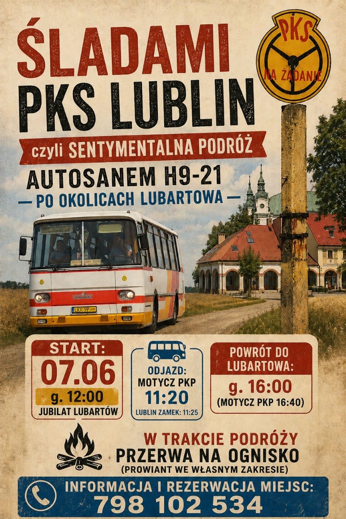 Śladami PKS Lublin. Sentymentalna podróż kultowym autosanem po okolicach Lubartowa Śladami PKS Lublin. Sentymentalna podróż kultowym autosanem po okolicach Lubartowa