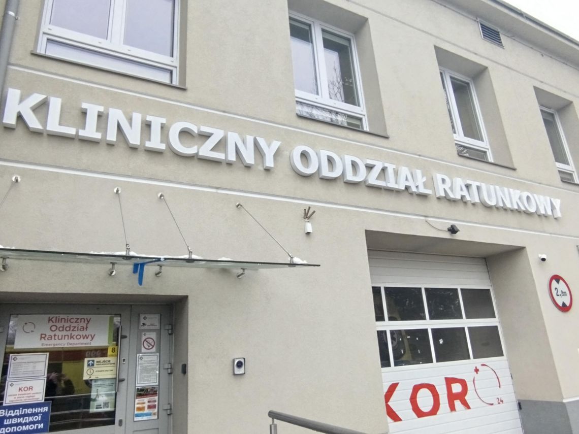 Kliniczny Oddział Ratunkowy – wejście do szpitalnego SOR