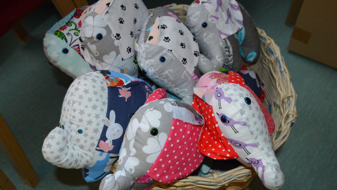 Słoniki dla chorych i potrzebujących dzieci na 100-lecie Służby Więziennej