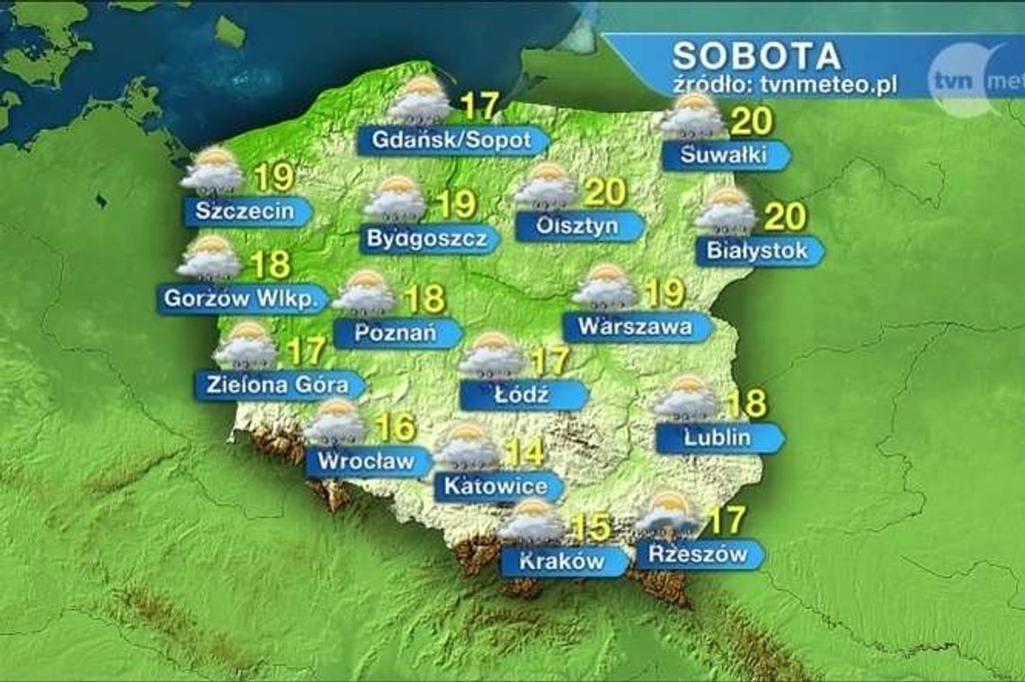 Sobota chłodna i deszczowa. Cieplej w niedzielę