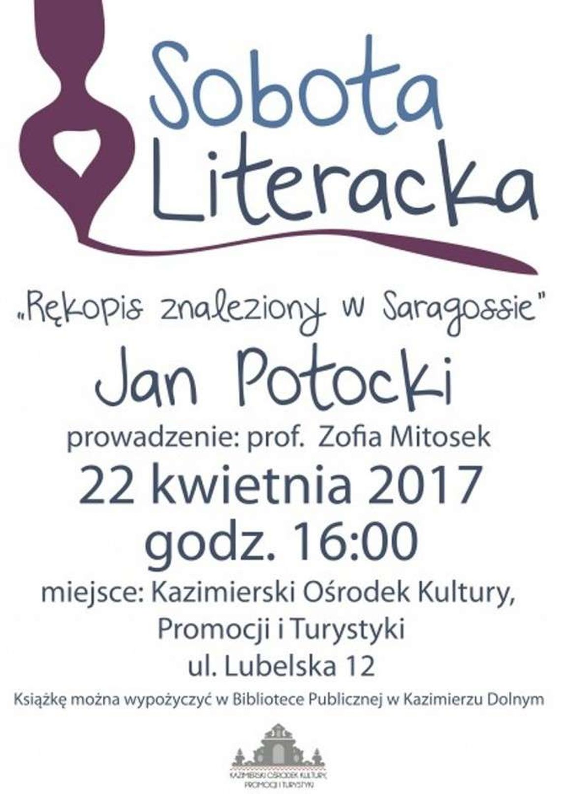 Sobota literacka w Kazimierzu Dolnym