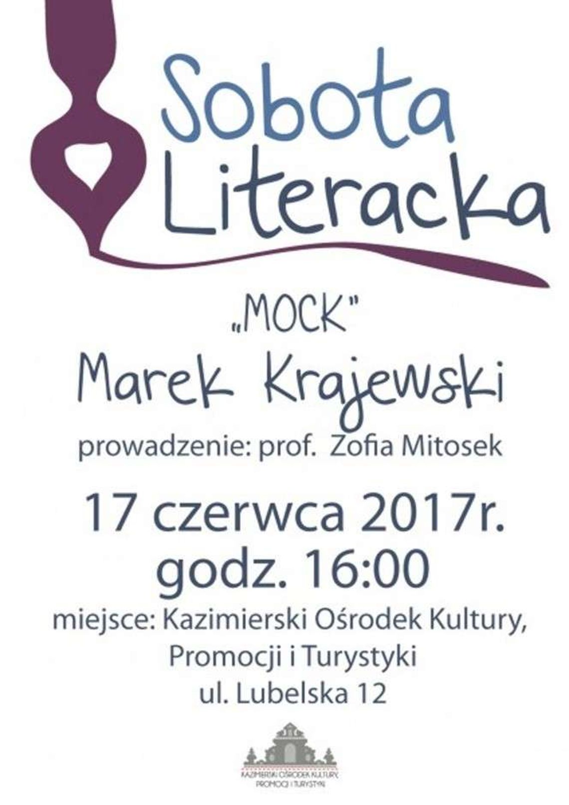 Sobota Literacka w Kazimierzu: Marek Krajewski