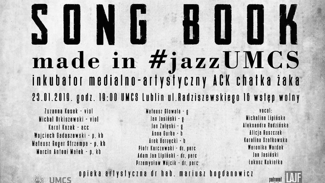 Song Book Made in #jazzUMCS