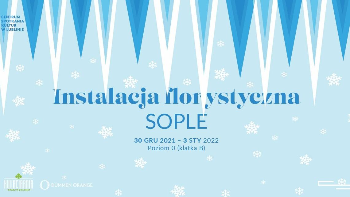 Sople - instalacja florystyczna w Centrum Spotkania Kultur