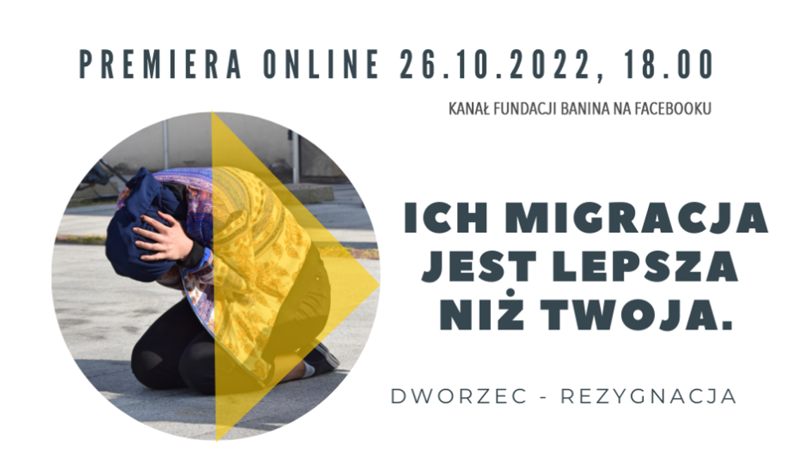 Spektakl "Dworzec-rezygnacja" będzie dostępny online