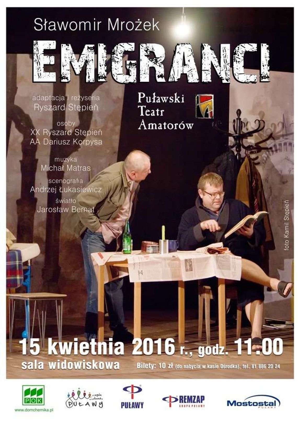 Spektakl "Emigranci" w puławskim Domu Chemika