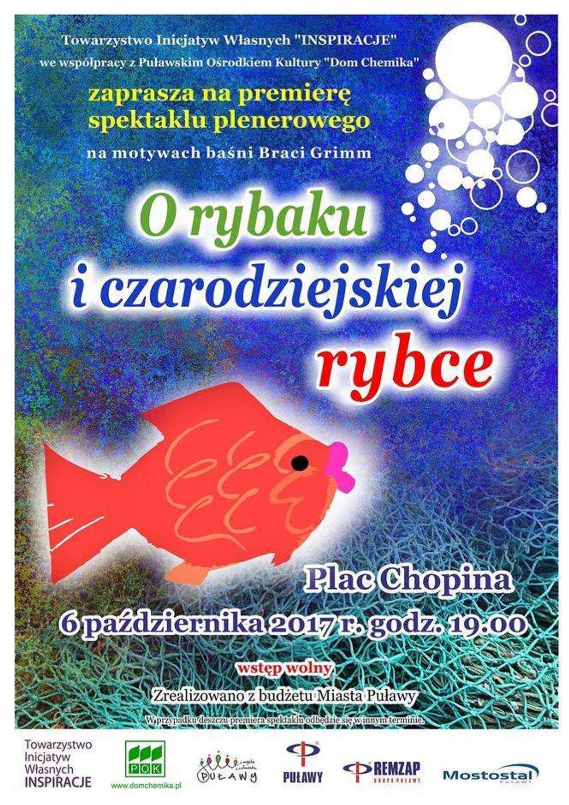 Spektakl "O rybaku i czarodziejskiej rybce" w Puławach