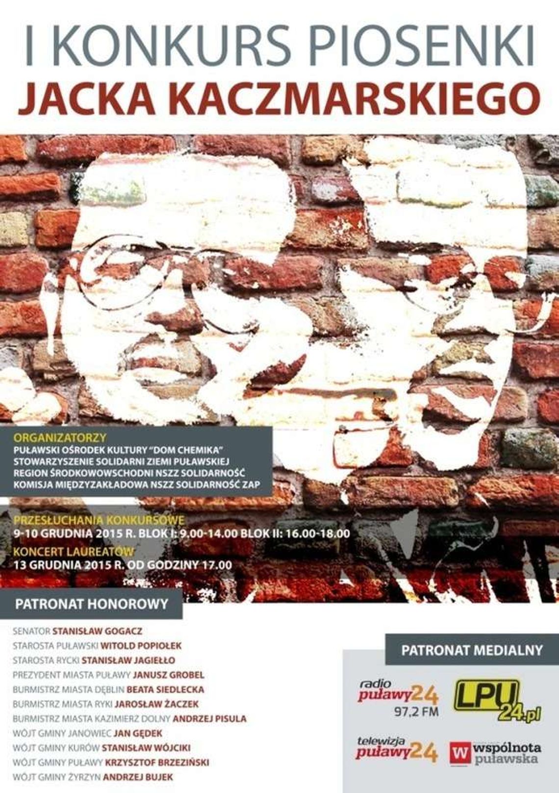 Śpiewaj Kaczmarskiego. Konkurs piosenki w Puławach