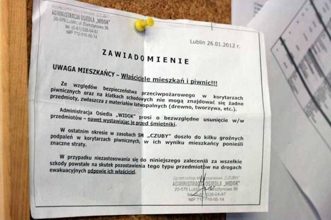 Spółdzielnia Czuby ostrzega mieszkańców przed pożarami Spółdzielnia Czuby ostrzega mieszkańców przed pożarami