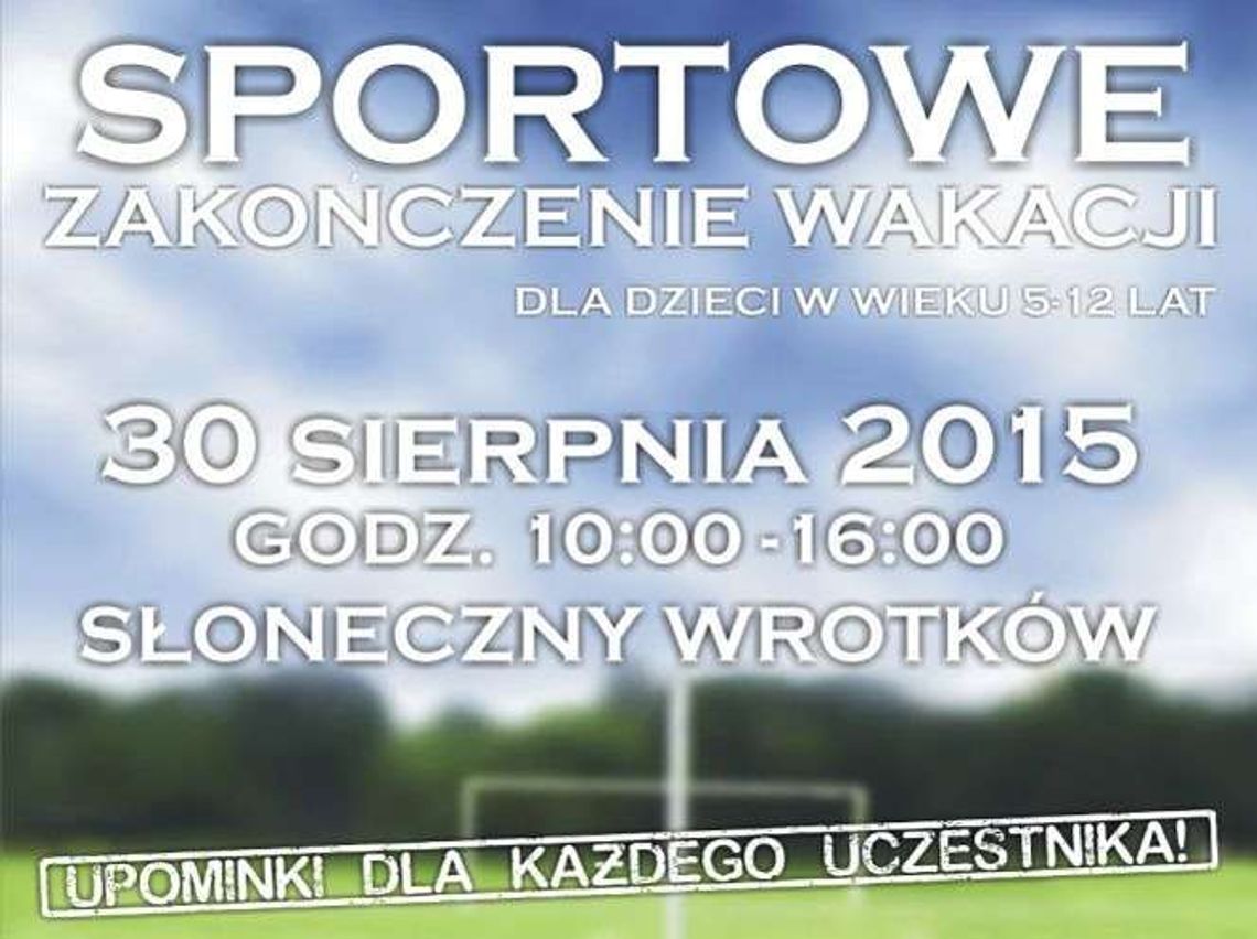 Sportowe Zakończenie Wakacji już w niedzielę nad Zalewem Zemborzyckim