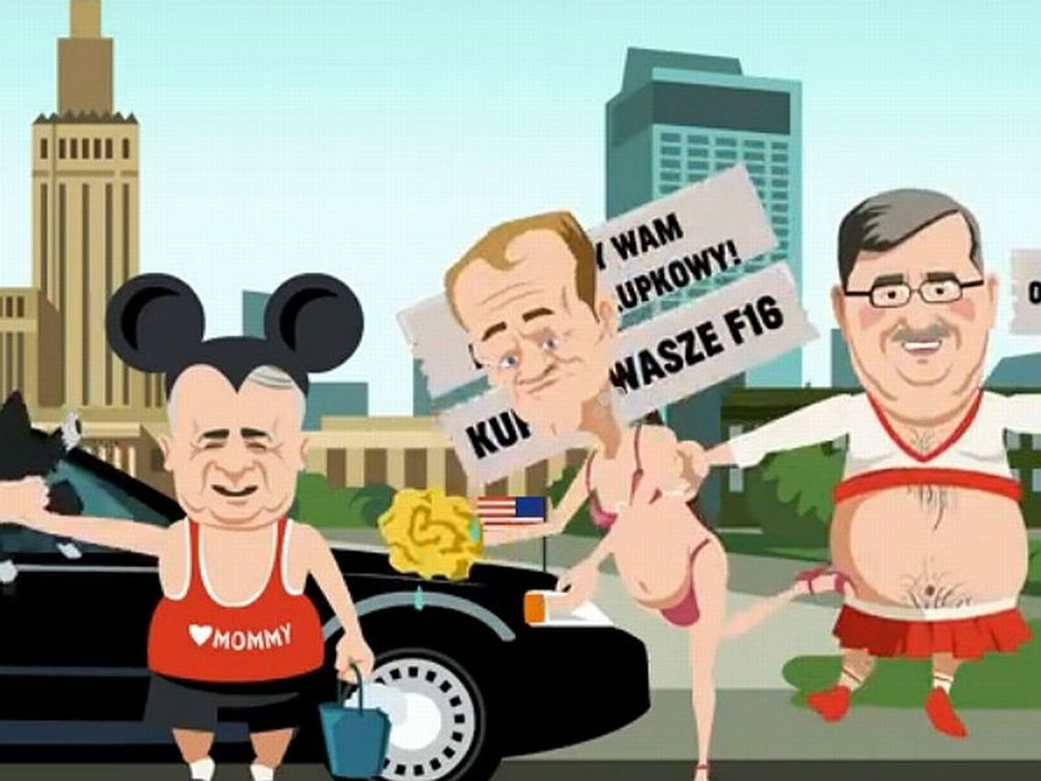 Spot Palikota: Tusk, Komorowski i Kaczyński myją samochód Obamy