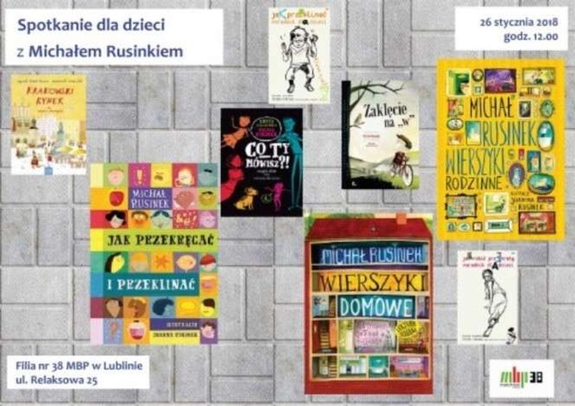 Spotkanie dla dzieci z Michałem Rusinkiem
