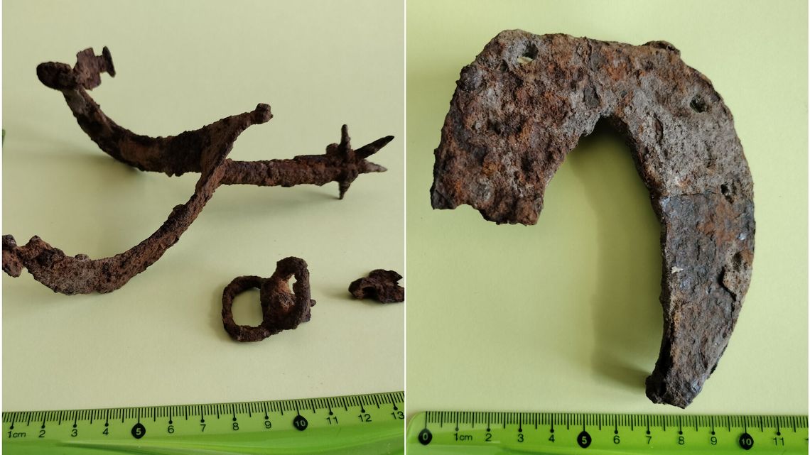 Średniowieczna ostroga i podkowa oraz starożytne ciosło na hrubieszowskiej ziemi