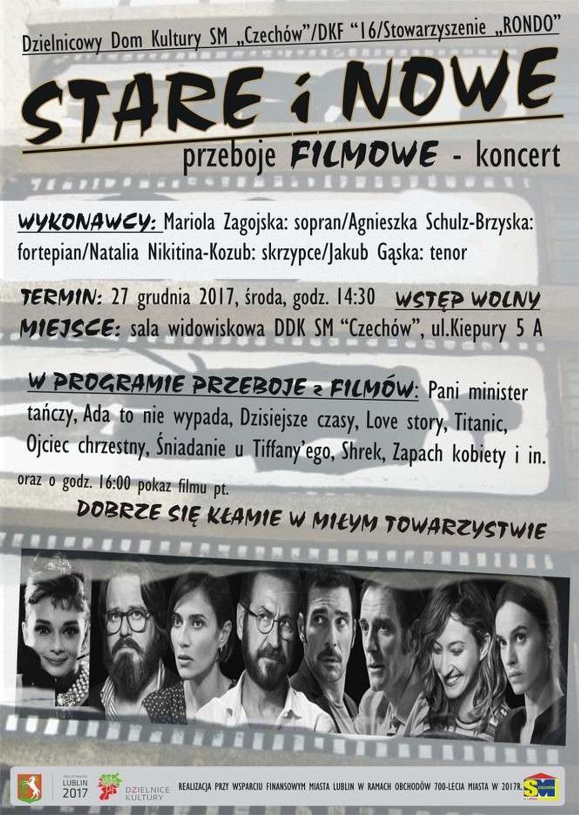 "Stare i nowe przeboje filmowe" w DDK SM „Czechów”